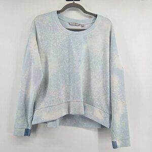 Athleta Custom Tie Dye Crewneck - L Blue/White